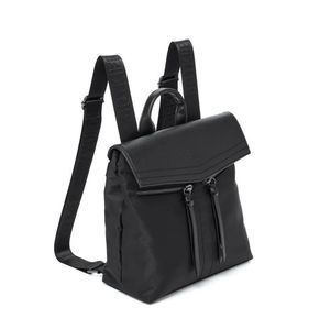 Botkier New York Backpack Bag Leather-like flap Magnet Close Trendy Logo Straps